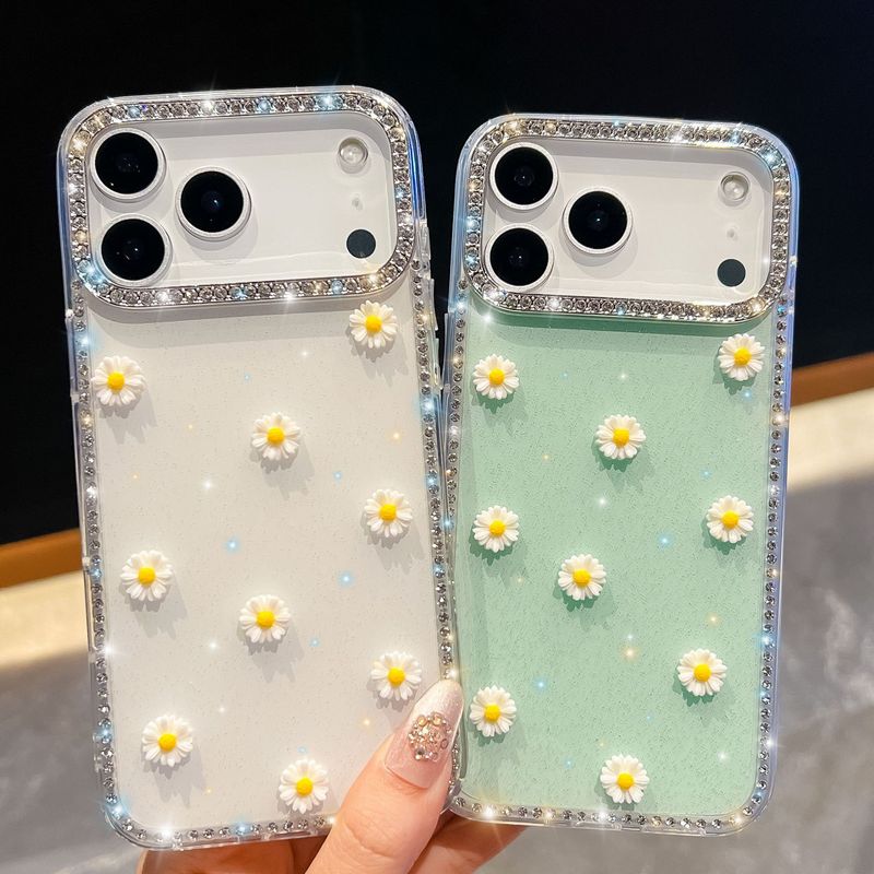 奢华闪钻小邹菊适用iPhone17Promax苹果16闪粉15全包14手机壳跨境|undefined