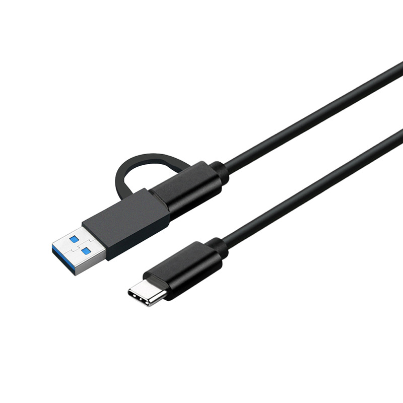 USB3.0A公轉Type-c母口10GBPS高速3頭C口電腦手機二合一數據線