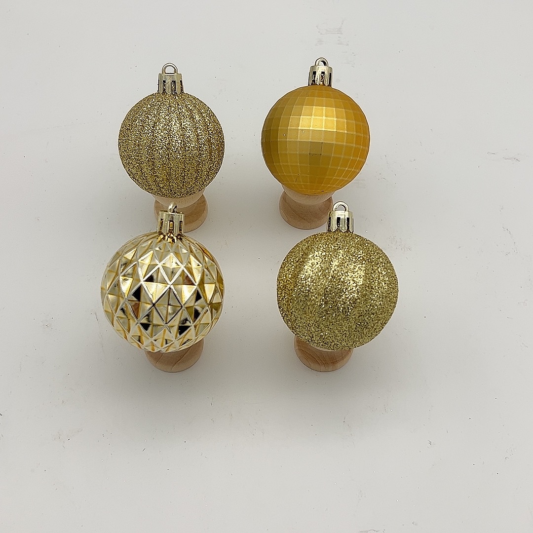 Navidad transfronteriza nueva bola de polvo brillante 5CM 24 colgantes de árbol de Navidad atmósfera festiva bola de decoración