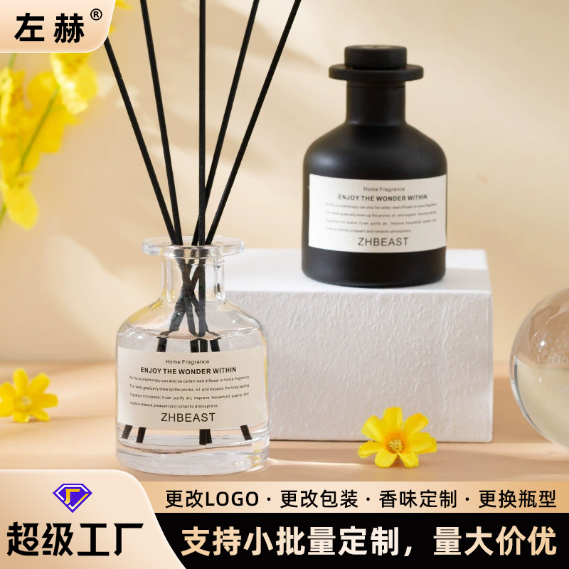 Regalo de Navidad aromaterapia creativo blanco y negro gran vientre botella sin fuego aromaterapia decoración sala de estar incienso fábrica al por mayor