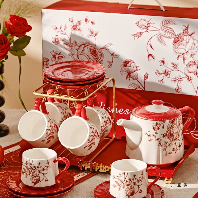Teapot, tea cup, high quality set for home use, Birthday gift