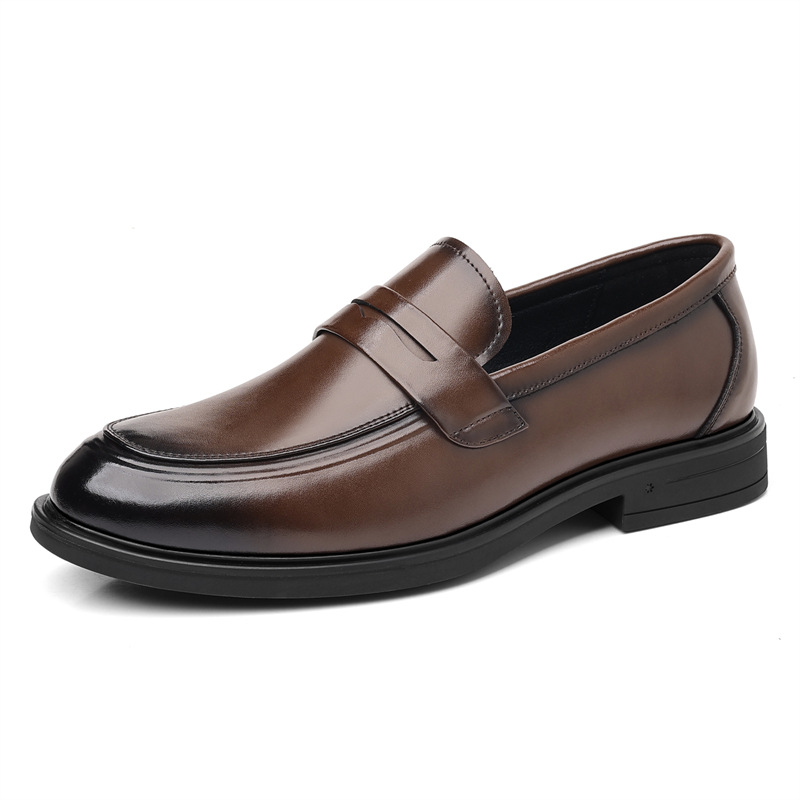 Men's Genuine Leather Slip-On Loafers Comfortable Casual Shoes_vogvips.com