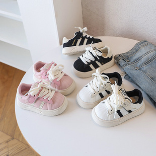 Children's Board Shoes Shell Head Anti-kick Baby Shoes Girls Sports Board Shoes Non-slip Soft Sole Casual Shoes Boys White Shoes