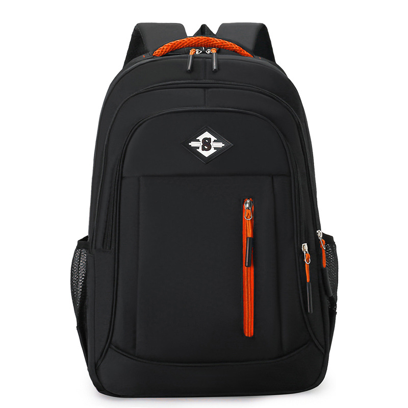 Bolsa para computadora de nailon de negocios para hombres con carga USB, mochila de gran capacidad, reducción de carga al aire libre, mochila escolar para estudiantes de secundaria
