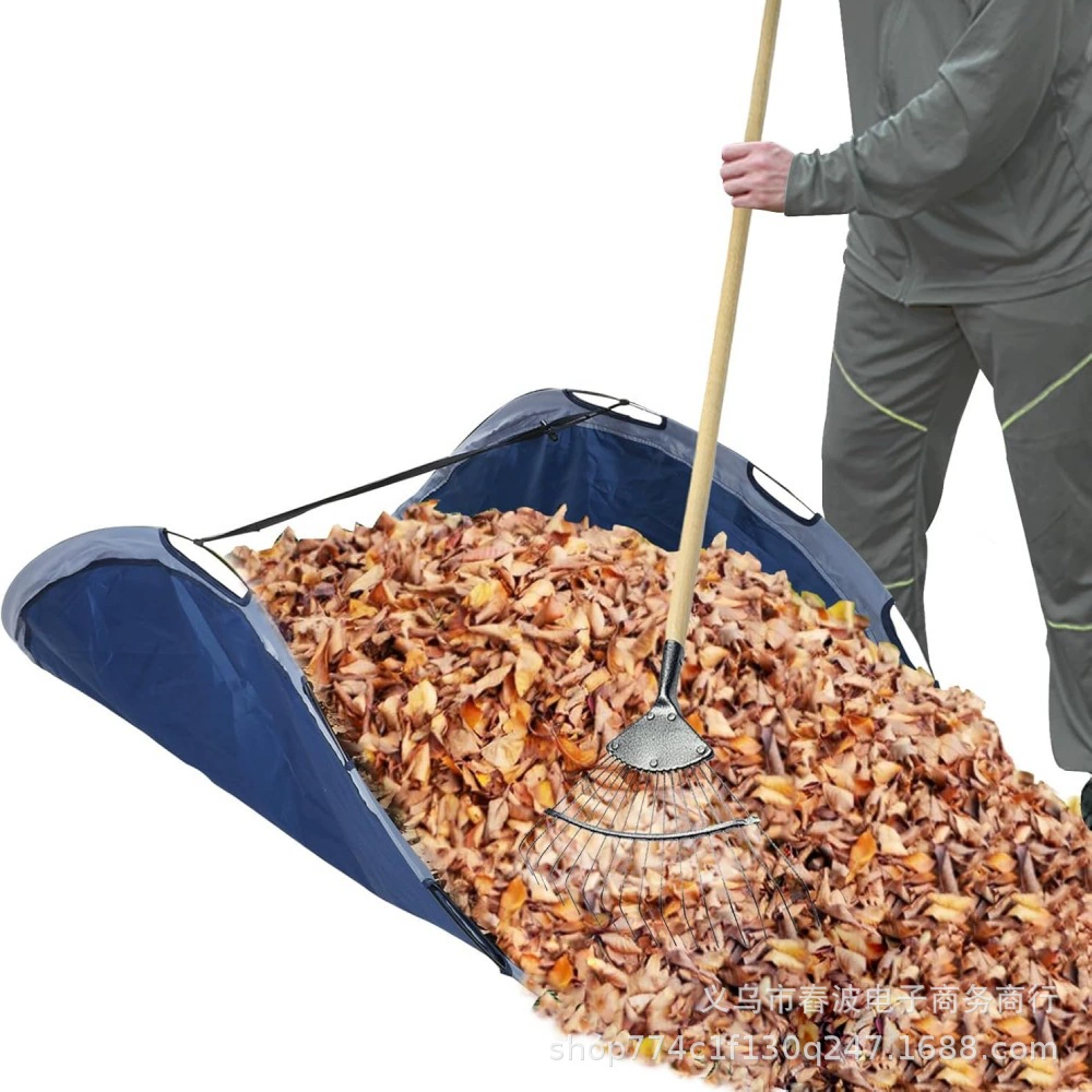 Портативный складной сборщик листьев, большая вместительная сумка для хранения падающих листьев с прочной сумкой для хранения