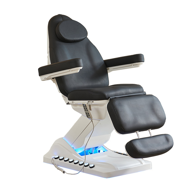 Cama de masaje especial para salón de belleza con tatuaje de bordado reclinado, asiento eléctrico de tatuaje de bordado, cama de masaje de tatuaje de bordado