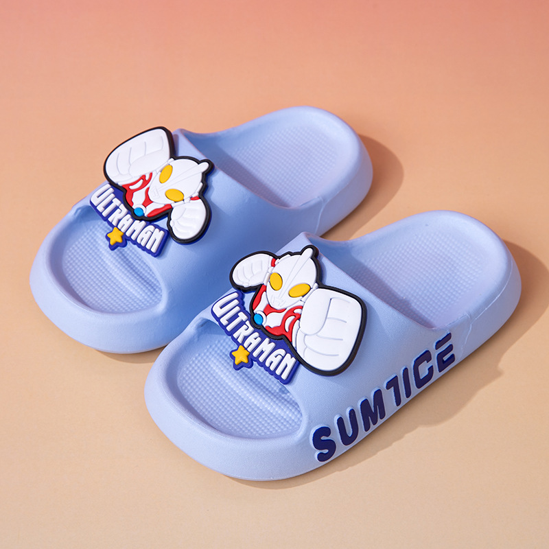 Children's Slippers Genuine Authorized Ultraman Boys and Girls Kidsren's Indoor Non-Slip Soft-Soled Sandals for Outdoor Wear