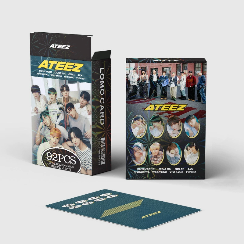 92 маленьких карточки общий цепь коллекционные карты тура ATEEZ мировая звезда фото карточка подарок карточка LOMO
