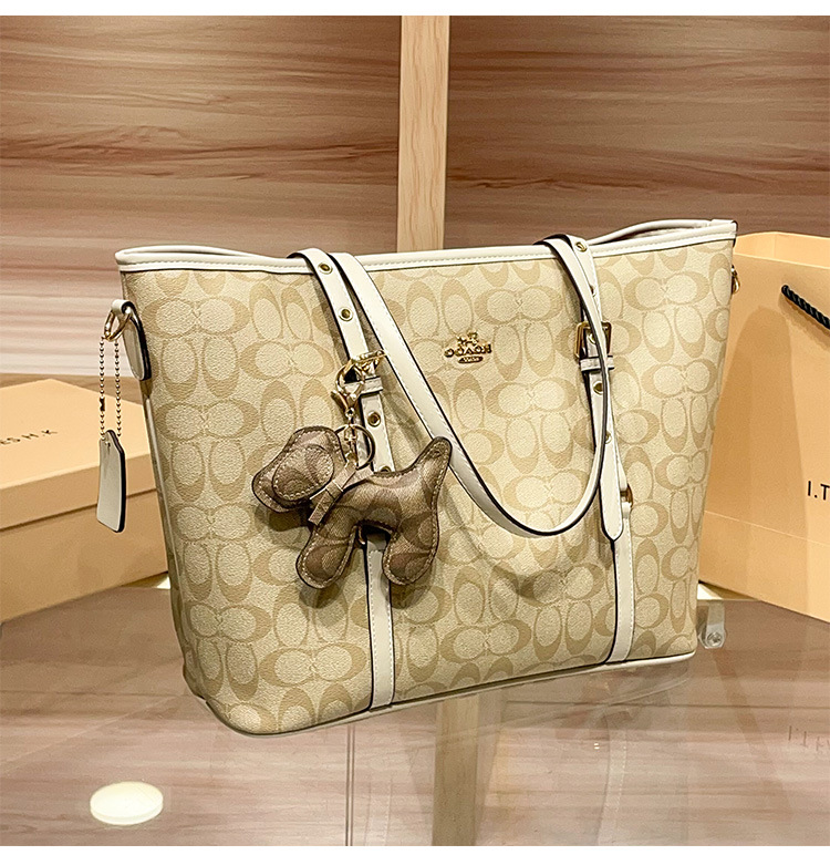 Túi tote da thật nữ đáy rộng phong cách Hồng Kông — nâu chi tiết 18