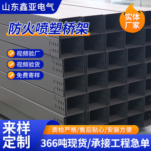Plastic-sprayed fireproof bridge ladder type tray type aluminum alloy hot dip galvanized trough type fireproof cable bridge for transmission and distribution