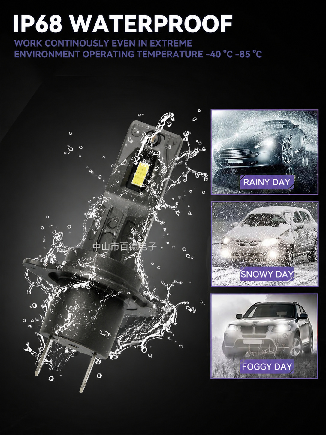 Fanless Direct Plug-in LED Car Headlights High Brightness Front Lights 3800K 4500K Factory Direct Supply
