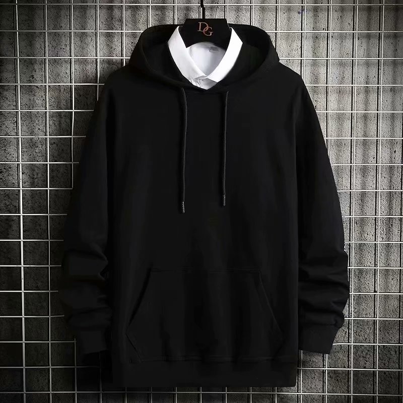 Color sólido día suéter con capucha masculina primavera y otoño tendencias ins Joker en ropa más tamaño suéter casual Suelto
