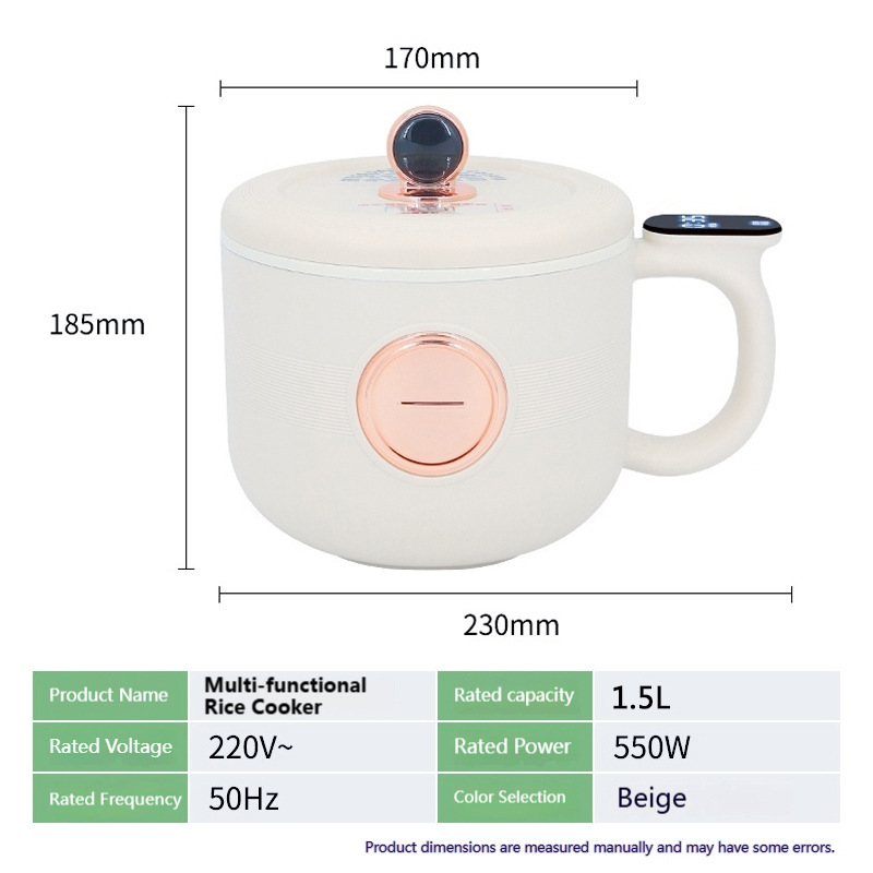 国境を越えたミニ炊飯器電気調理器多機能オールインワンポット学生寮麺調理小型電気調理器家庭用電気鍋|undefined
