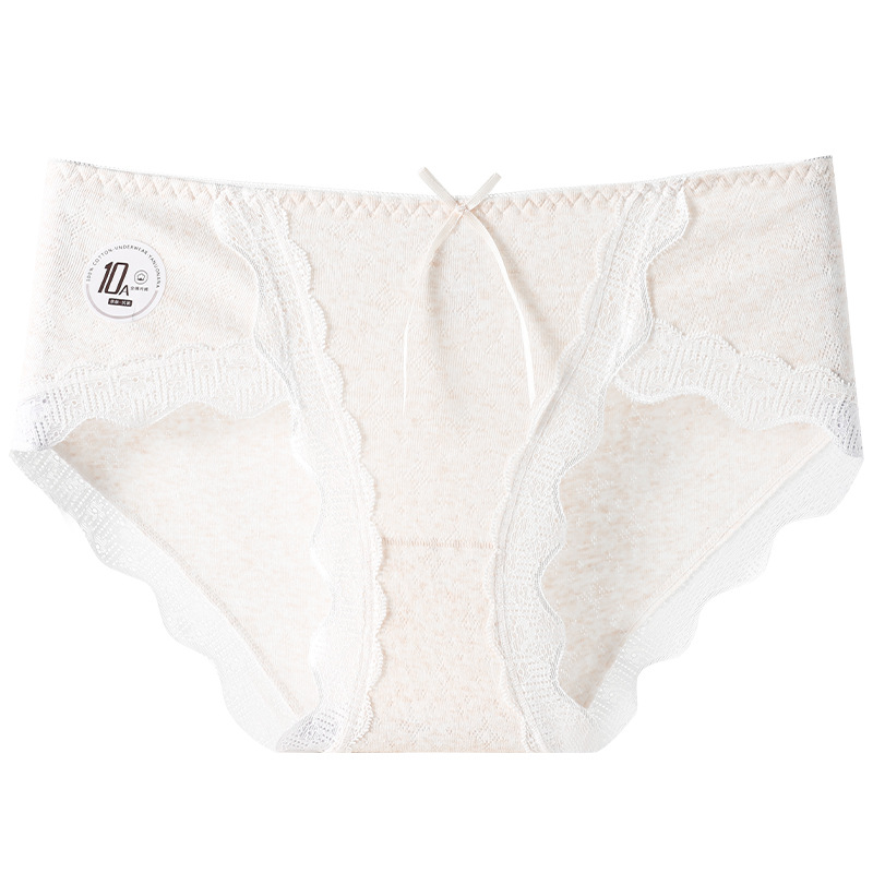 Hijo de algodón para bebés de clase A. Pantalones de lógica de encaje sexy, 10A algodón antibacteriano, pantalones cortos de entrepierna image 10