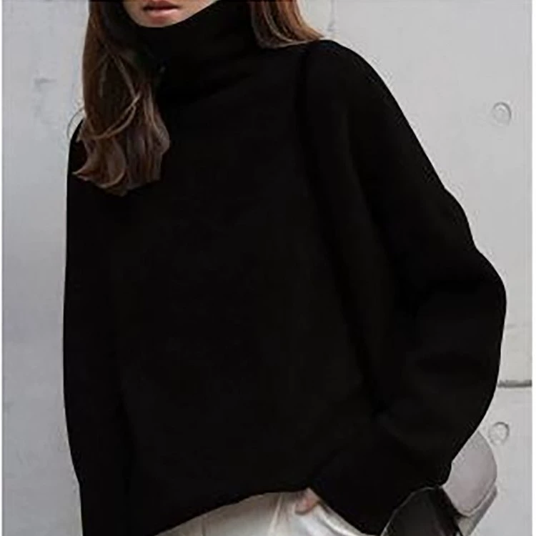 Уровесочный свитер из шерстяной пряжи oversize, европейский стиль, тёплый уютный плюс‑размер (S–XL, несколько цветов)