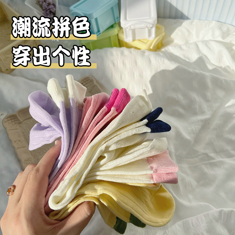 Calcetines infantiles de algodón fino colores surtidos primavera verano al por mayor