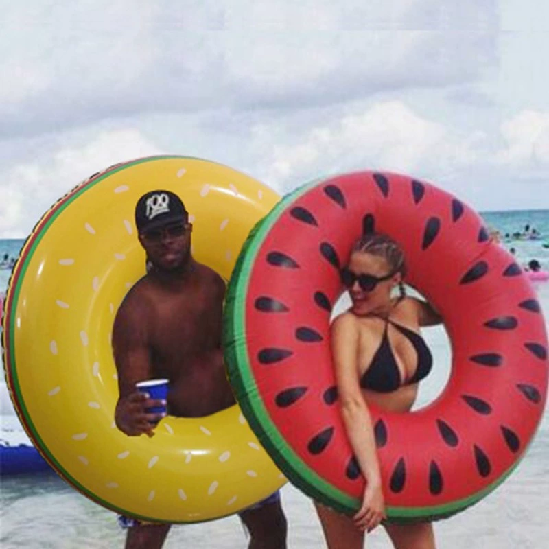 Трансграничная игрушка для игры в воду надувной Арбуз гамбургер взрослый плавательное кольцо вечерние ПВХ фрукты плавательное кольцо плавающий ряд