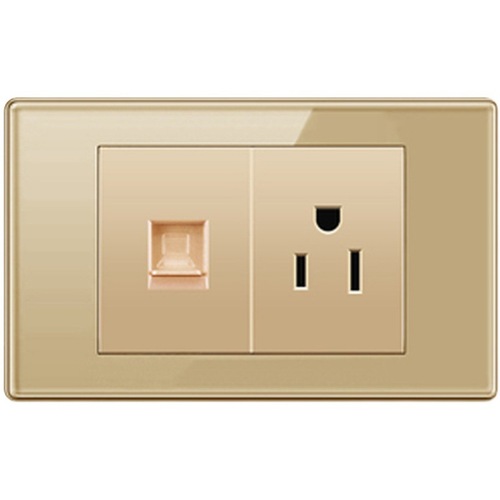 15A socket Taiwan type 118 American standard household 110v six-hole with dual USB panel switch American standard American socket