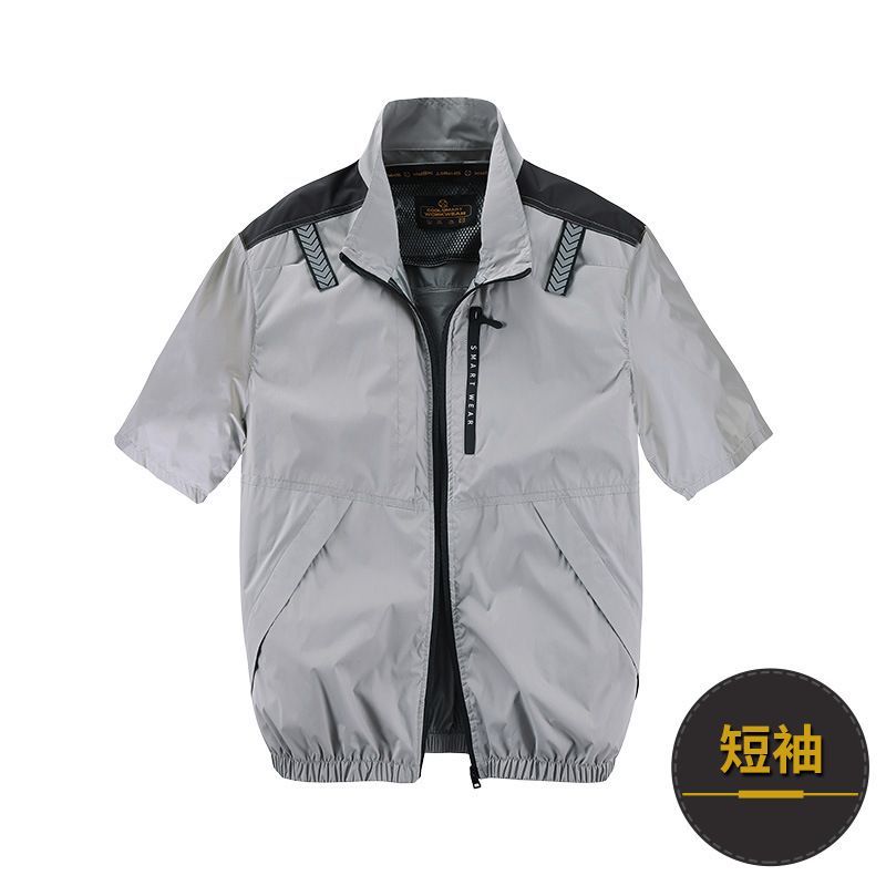 空調服男性 2025 夏アウトドアスポーツ釣りアイスシルク充電式ファン付き服作業服|undefined
