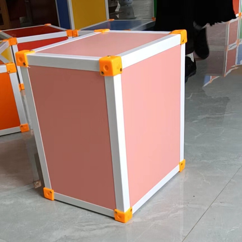 多用途学校六面体彩色音乐凳 加厚型龙骨加固PVC包边学生搭建舞台|undefined