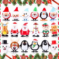 New Walking Spring-Loaded Santa's Reindeer Penguin Snowman Spring-Loaded Toy Christmas Gift Cross-Border Supply
