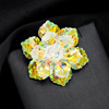 High-end crystal, elegant brooch, pin lapel pin, suit, accessory, 2023 collection, flowered
