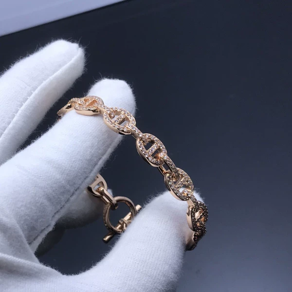 Pink gold, diamond encrusted