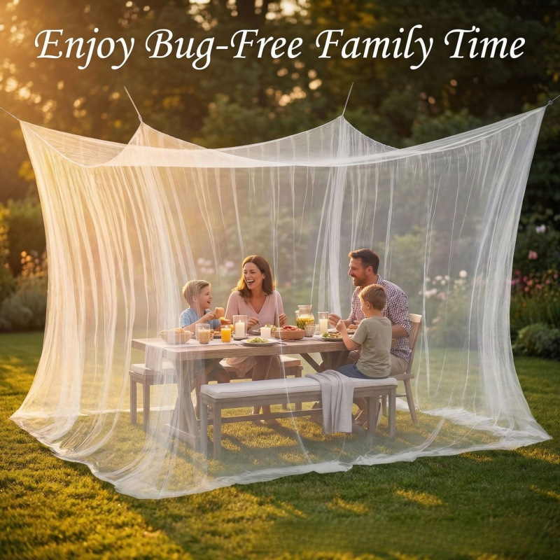 Summer Outdoor Mosquito Net Cover for Courtyard Terrace, Single-Door Mosquito Net, Sunshade Gazebo, Insect-Proof Hanging Curtain to Prevent Mosquitoes and Birds Summer Outdoor Mosquito Net Cover for Courtyard Terrace, Single-Door Mosquito Net, Sunshade Gazebo, Insect-Proof Hanging Curtain to Prevent Mosquitoes and Birds