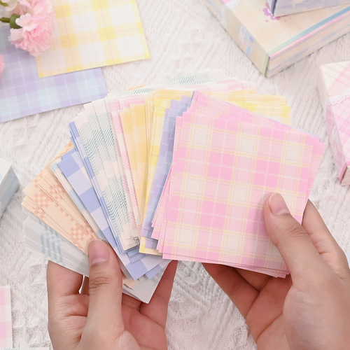 200 grid note pads, simple grid element ins style handbook basic DIY high-value decorative material book