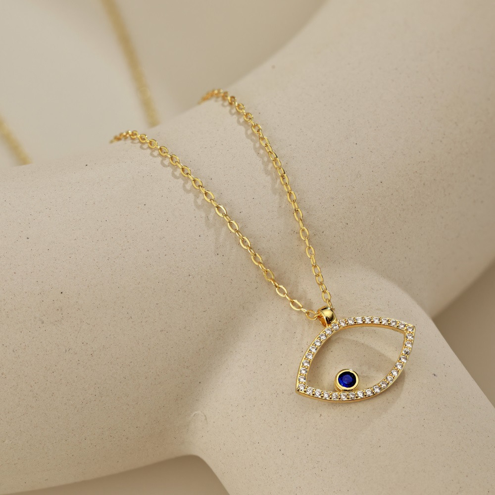 7g Weight 925 Sterling Silver Pendant Material Zircon Inlay Material Pendant Necklace Classification 925 sterling silver Chain Material cable chain Chain Type 1 Piece Quantity Daily Occasion 925 Sterling Silver Material Palm, Eye Pattern Women's Gender Hollow Out, Inlay Design Simple Style, IG Style Style 925 Sterling Silver Zircon Cable Chain Hollow Out Inlay Palm Eye Pendant Necklace 67
