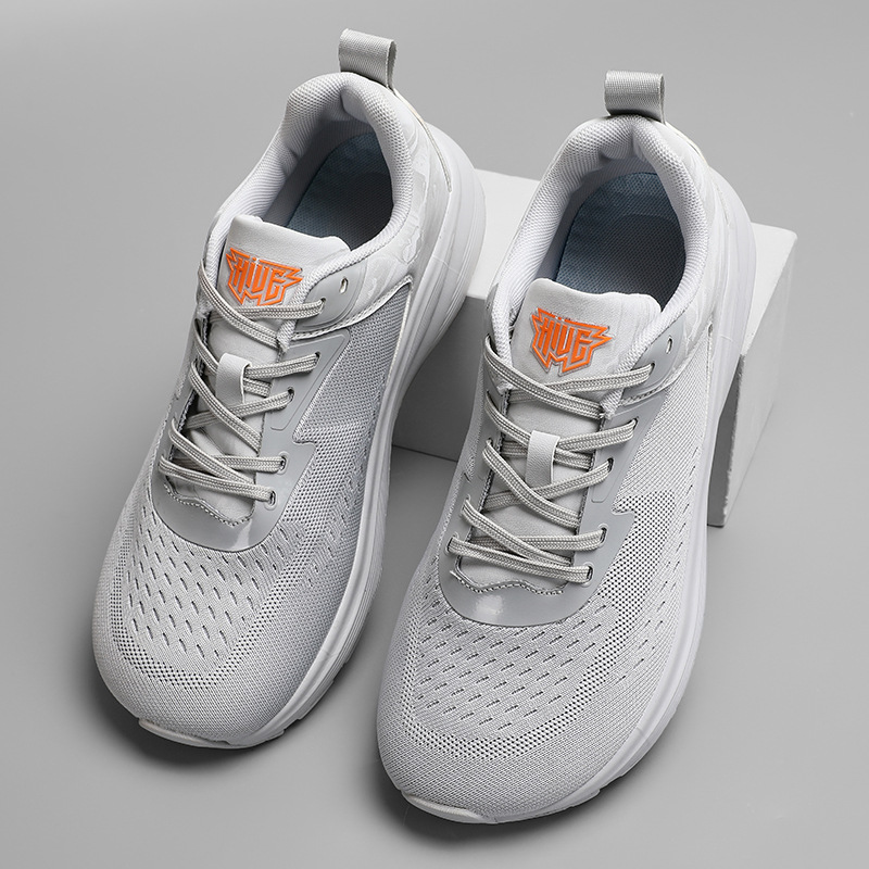 Zapatos de correr de malla de color sólido transfronterizos de tamaño grande zapatos de malla ligeros transpirables para hombres y mujeres