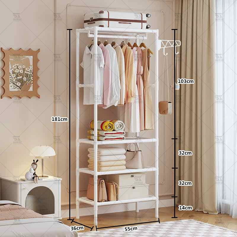 Garment Rack Shelf Rack Freestanding Multi-tier Simple from Yomiego