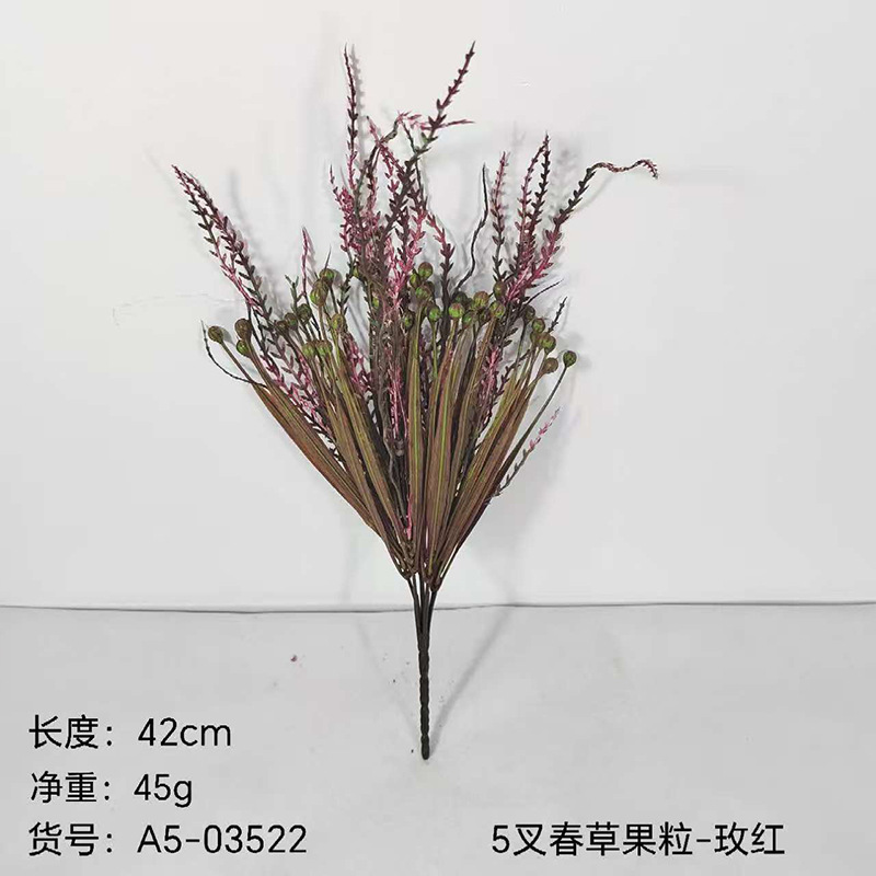 Rose Red 5 - Fiber Spring Grass