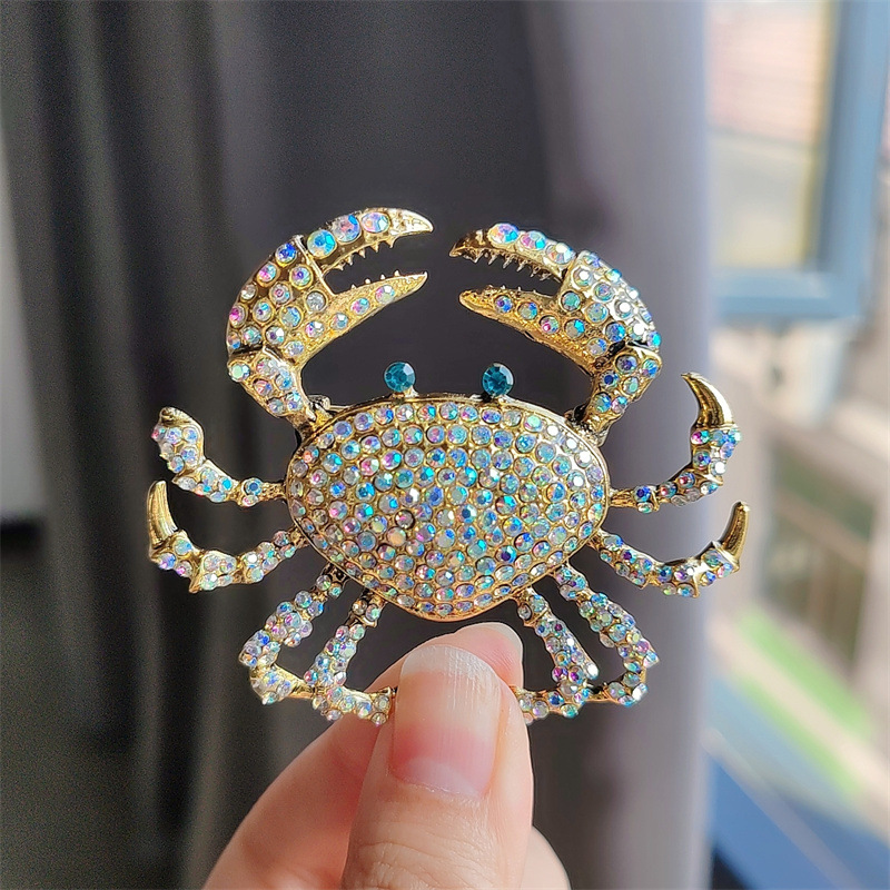 Cartoon Style Crab Alloy Plating Women's Brooches display picture 4