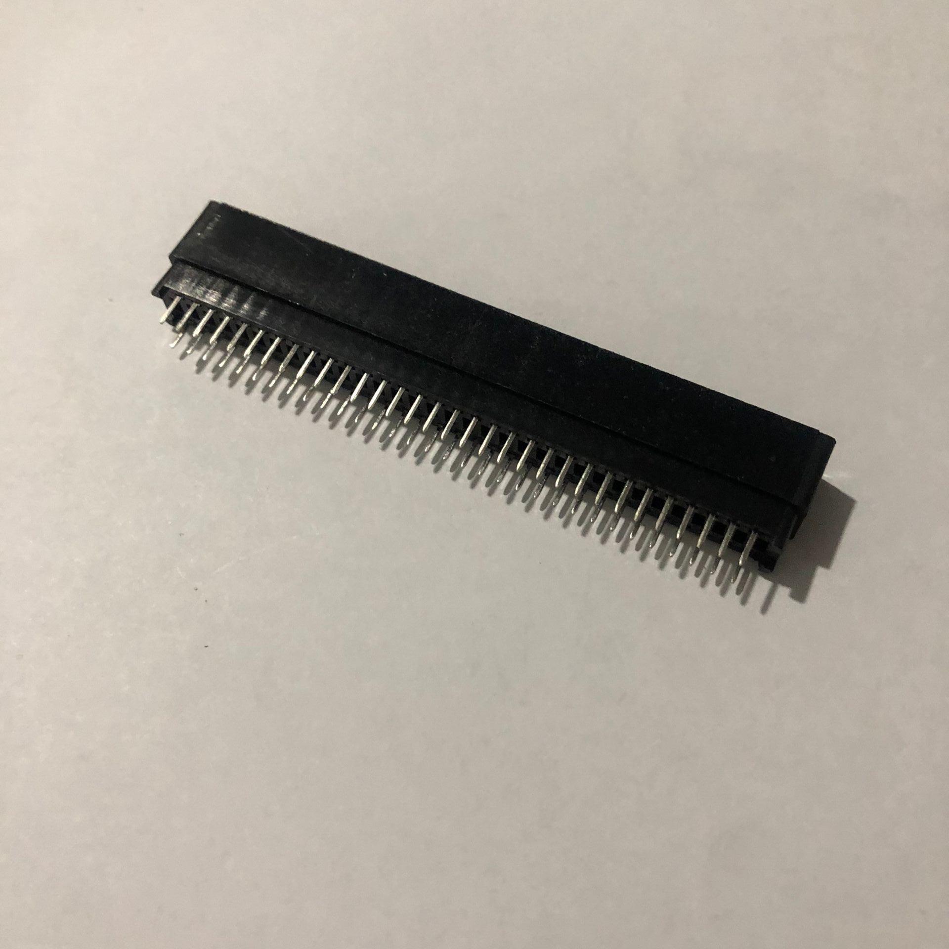 总线插座 S-64M-2.54-5 S-64P 2*32P 金手指插槽 不带耳/无耳