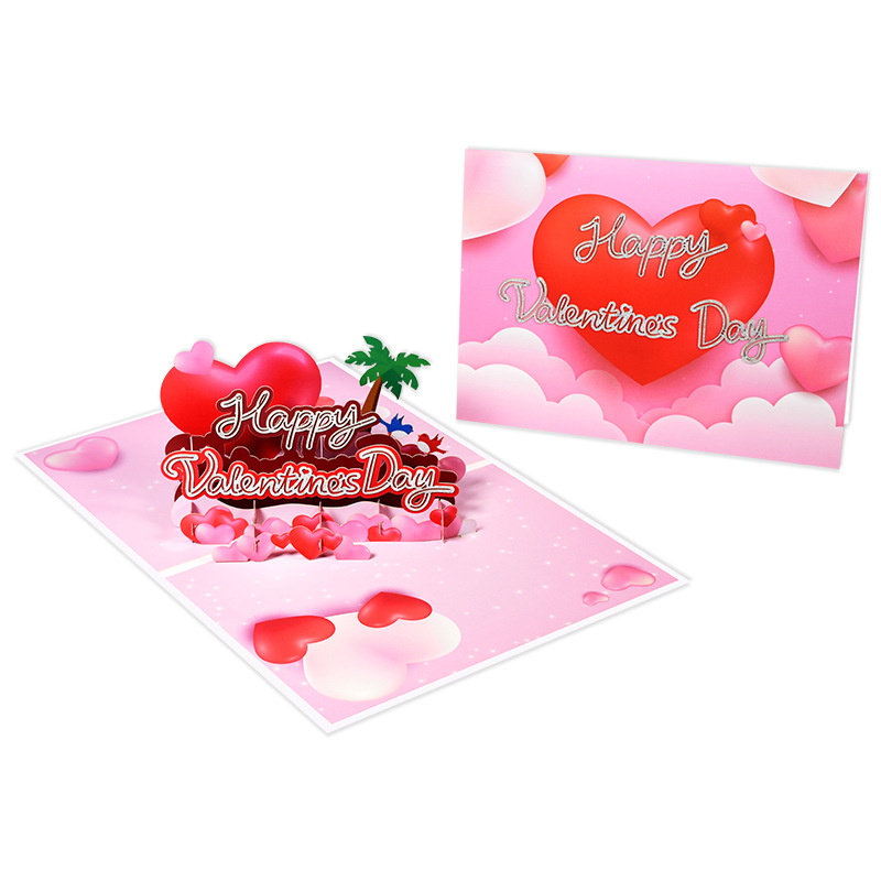 La Saint-valentin Sucré Lettre Forme De Cœur Papier Fête Date Festival Carte display picture 1