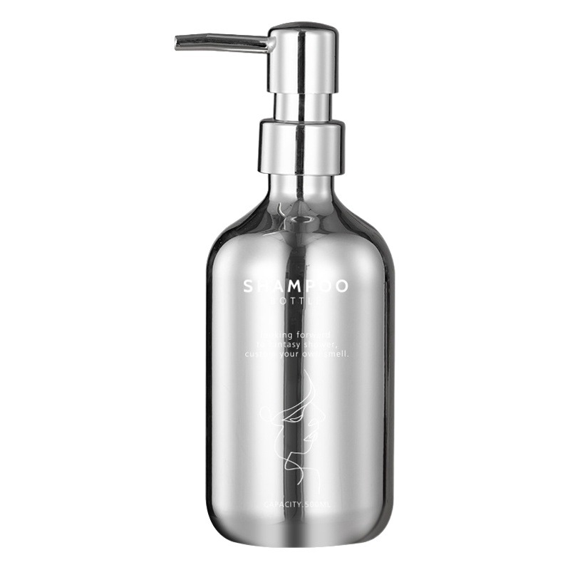 Desinfectante de manos botella de champú botella de gel de ducha estilo ligero de lujo presionando loción botella de reemplazo de galvanoplastia de baño botella