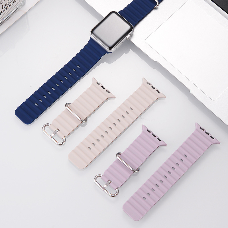 アップルのダブルボタンの海洋腕時計ベルトを適用します。|undefined