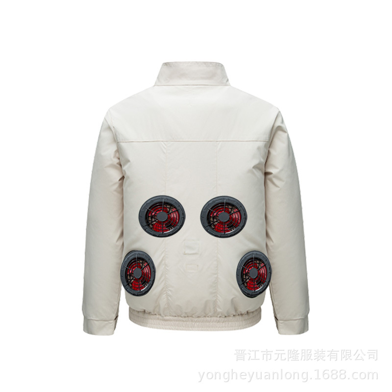 Traje transfronterizo de aire acondicionado de enfriamiento de verano con ventilador, herramientas de refrigeración, ropa de ventilador de prevención de insolación al aire libre, ropa de seguro laboral para hombres, ropa de trabajo