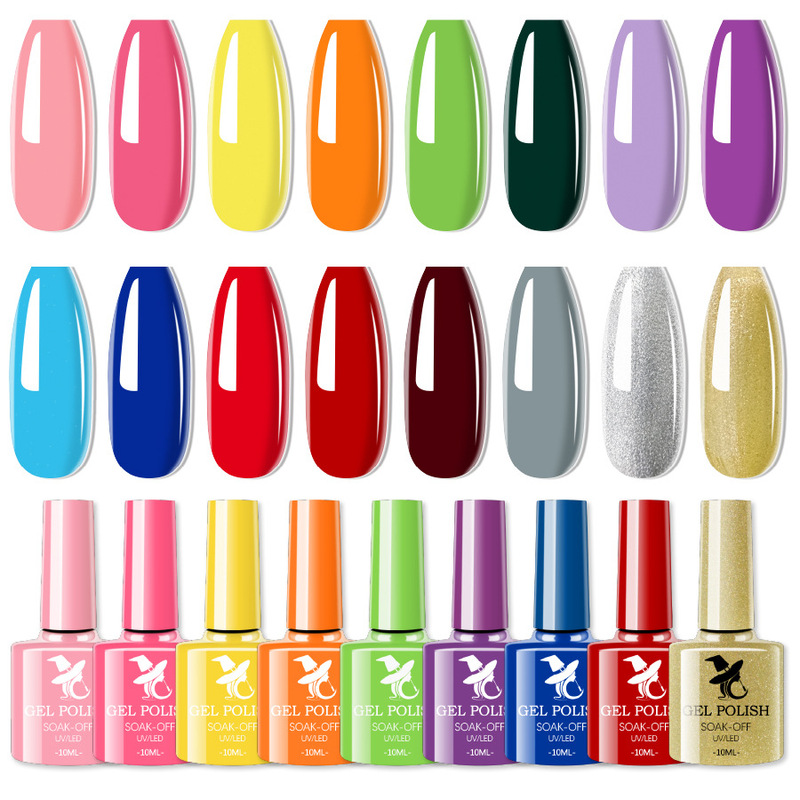 Cross-Border Popular 48-Color Uv Phototherapy Gel Nail Polish Glue Set Manicure Color Glue Wholesale Manicure Nail Polish Glue Wholesale