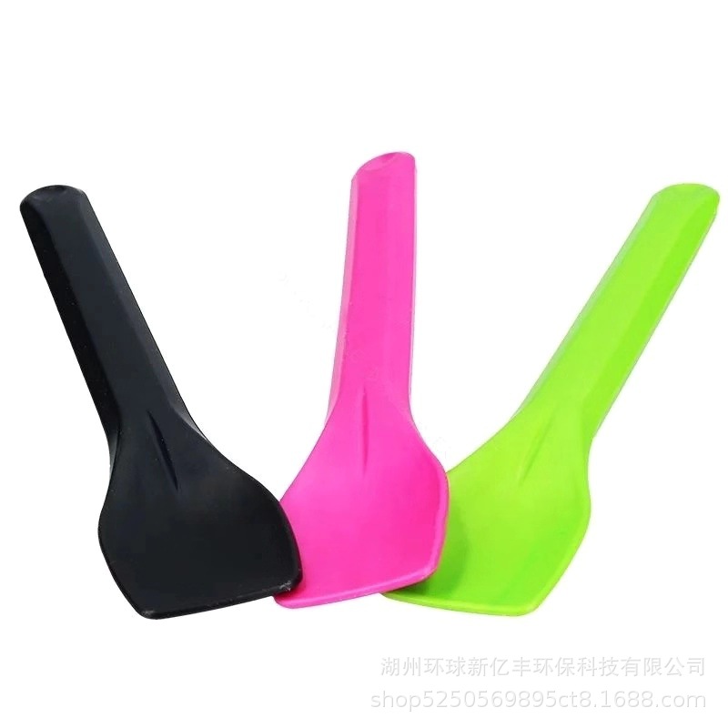 CPLA compostable fully degradable compostable ice cream spoon 95mm disposable ice cream spoon cake spoon