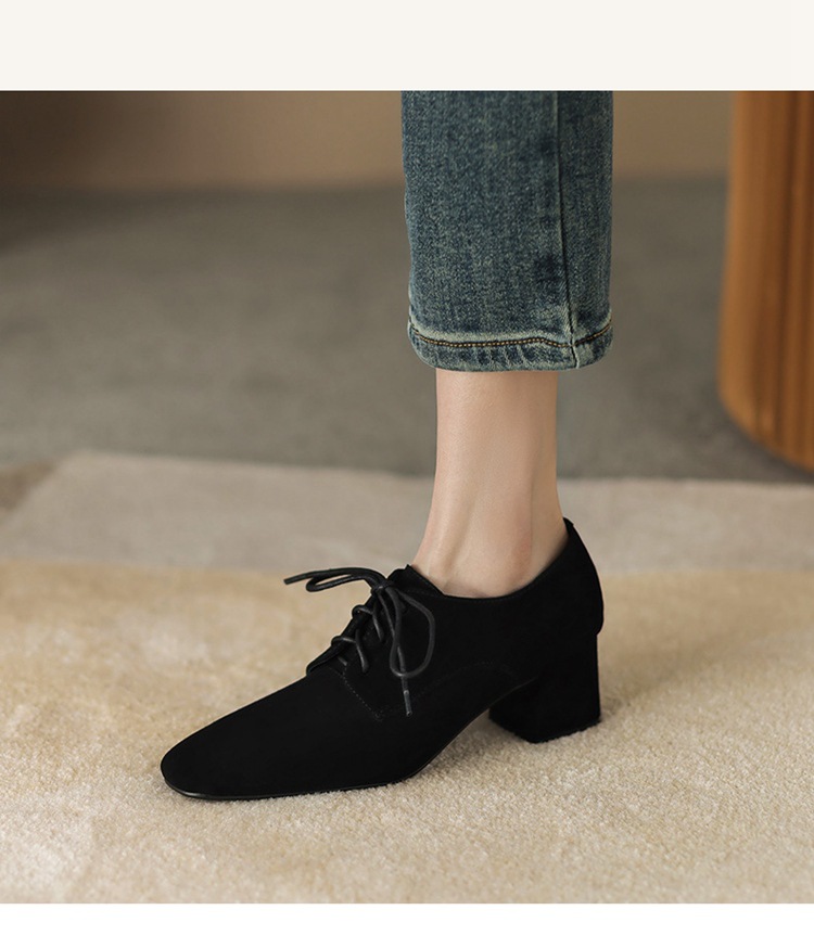 E2857 1570K GIÀY DA NỮ CHETDRC BIG SIZE NGOẠI CỠ MŨI TRÒN GÓT VUÔNG MÙA XUÂN THU ĐÔNG PHỤC CỔ CỔ ĐIỂN GIÀY DÉP NỮ DA BÒ G04 SẢN PHẨM MỚI