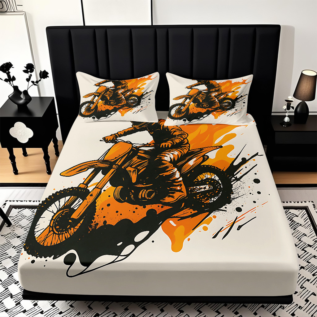 TEMU / JIT transfronterizo suave cama molida Kits cool motocicleta impresión digital HD se puede ajustar