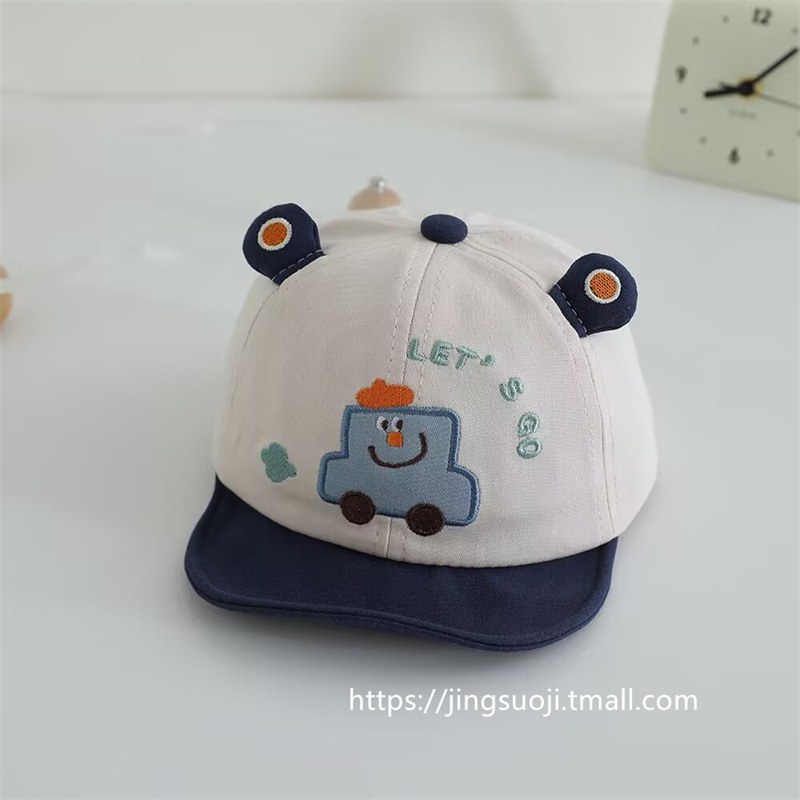 Sombrero de lengua de pato para bebé Primavera y otoño Versión coreana de niños y niñas delgados Sombrero para el sol de coche lindo Gorra de béisbol de ala suave para bebé