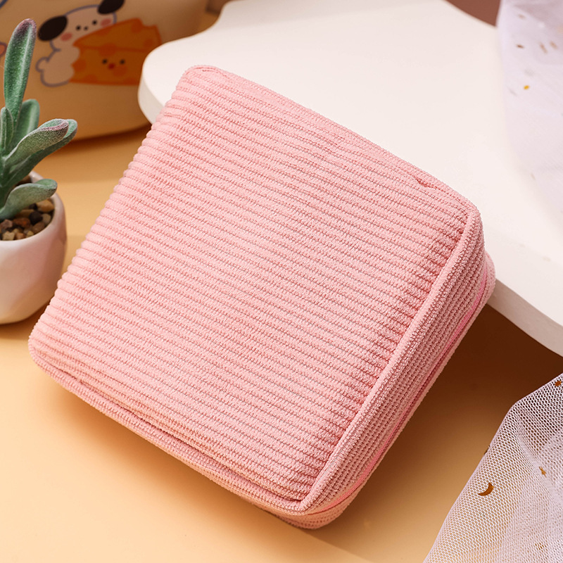大容量の生理用ナプキンバッグ、シンプルな旅行用化粧品バッグ、国境を越えた売れ筋のコーデュロイポータブル多機能収納バッグ|undefined