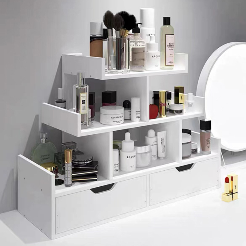 Caja de cosméticos nórdico creativo escritorio almacenamiento rack ins Internet celebridad vivo lápiz labial cuidado de la piel rack de almacenamiento