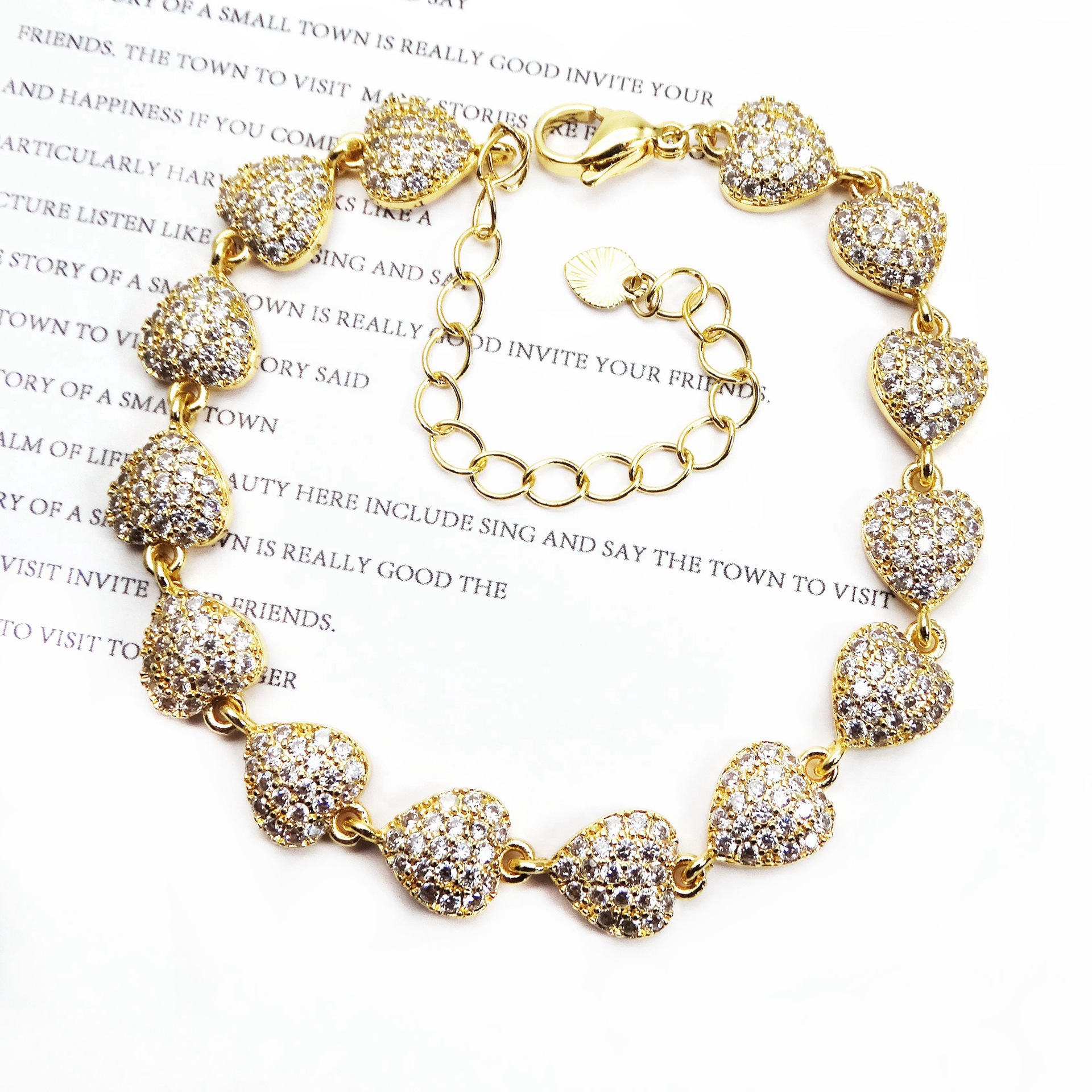 Heart-Shaped Zirconia Bracelet 6