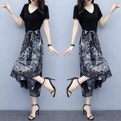 2025夏の婦人服の気質は腰を収めてやせているワンピースの女性が流行しています。
