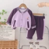 Purple long-sleeve, set