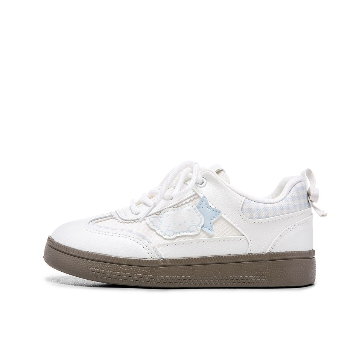 Zapatos blancos de suela gruesa para mujeres 2025 primavera y otoño nuevos zapatos de tablero retro para mujeres nuevos productos de moda zapatos casuales de nicho